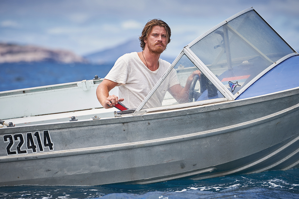 Lu Fox fishing off White Point. Location: The sea off Esperance. Credit: Kerry Brown