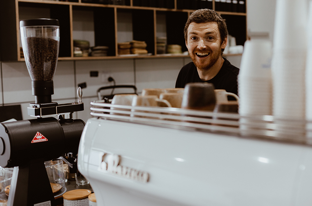 Glen the Barista at Cloud 11 Coffee + Tea