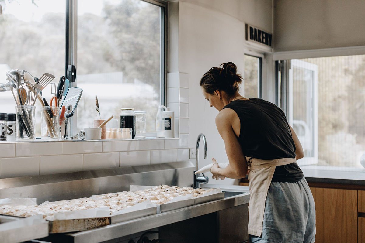 Tiff Brown of Bread Local baking bread