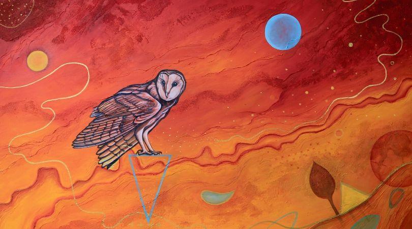 Esti Nagy's painting of an owl