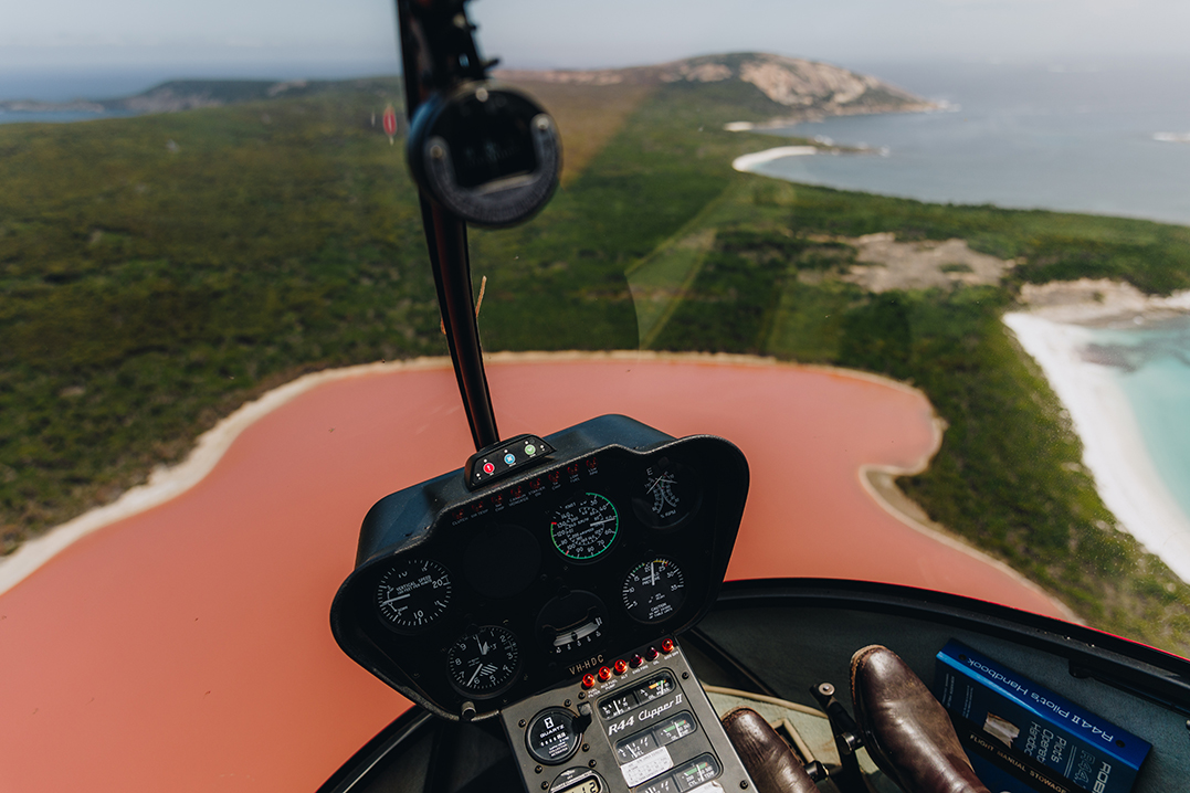 Lake Hillier on Middle Island via HeliSpirit's helicopter