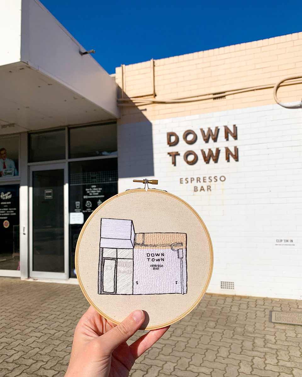 Downtown Espresso Bar by Lindsay Stitches